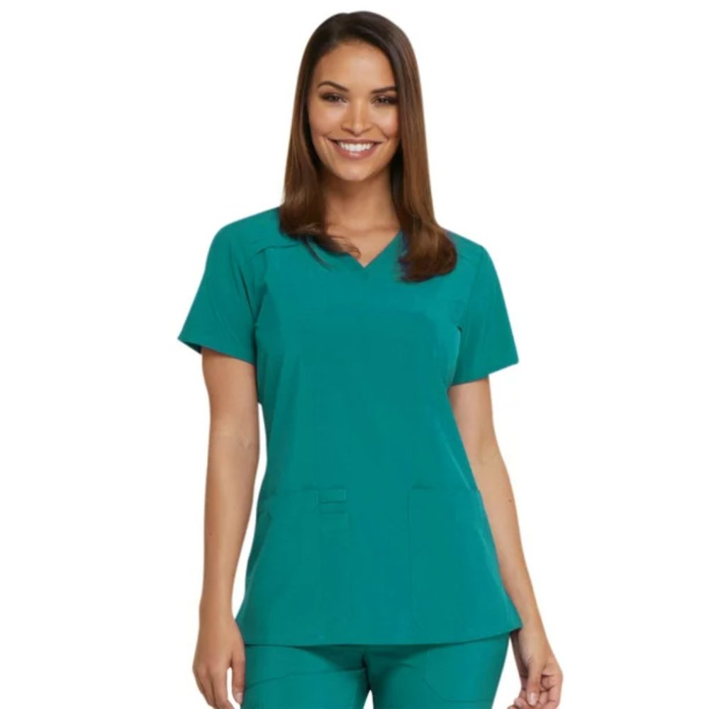*NEW* Dickies EDS Essentials Scrubs Top for Women V-Neck DK615 - Sz M